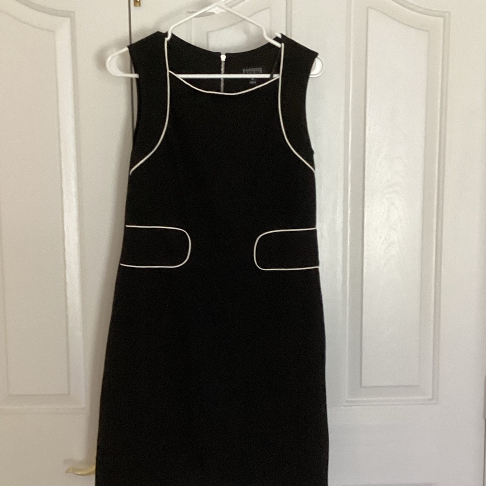 Enfocus Studio Black Dress with White Trim